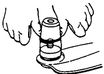 Illustration of hands using a special tool on a component, depicting using special tools when specified.