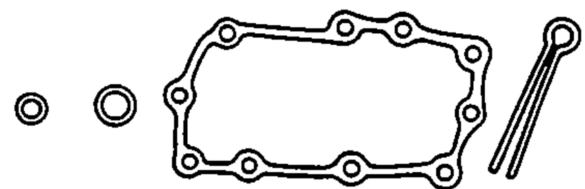 Illustration of new packings/gaskets, O-rings and cotter pins, depicting using new packings, gaskets, O-rings and cotter pins when reassembling.