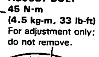 Circular detail inset of the belt tensioner, showing a driver releasing the tensioner bracket. NOTE: Release the tensioner bracket with a driver. Do not push the belt.