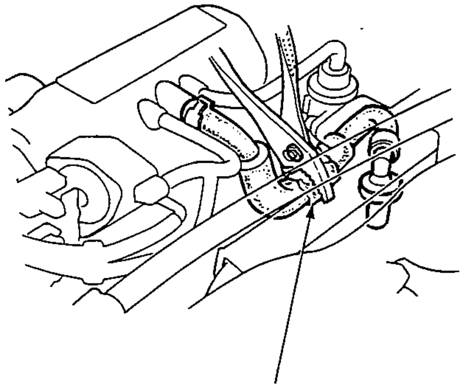 Detail of the hose between the PCV valve and intake manifold, showing where to gently pinch it to check for a clicking sound.