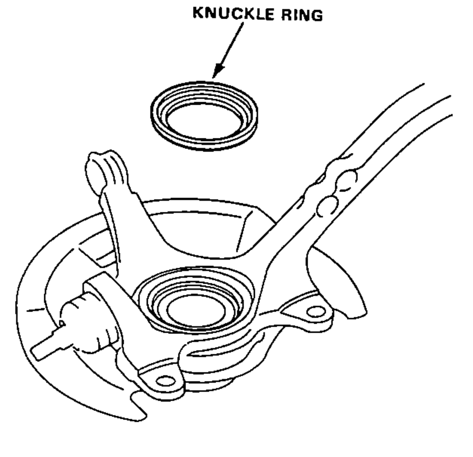 Installing the front knuckle ring on the knuckle.