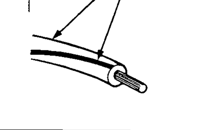 Illustration of a two-color striped wire labelled WHT/BLK, showing the base color and the stripe color of the insulator.
